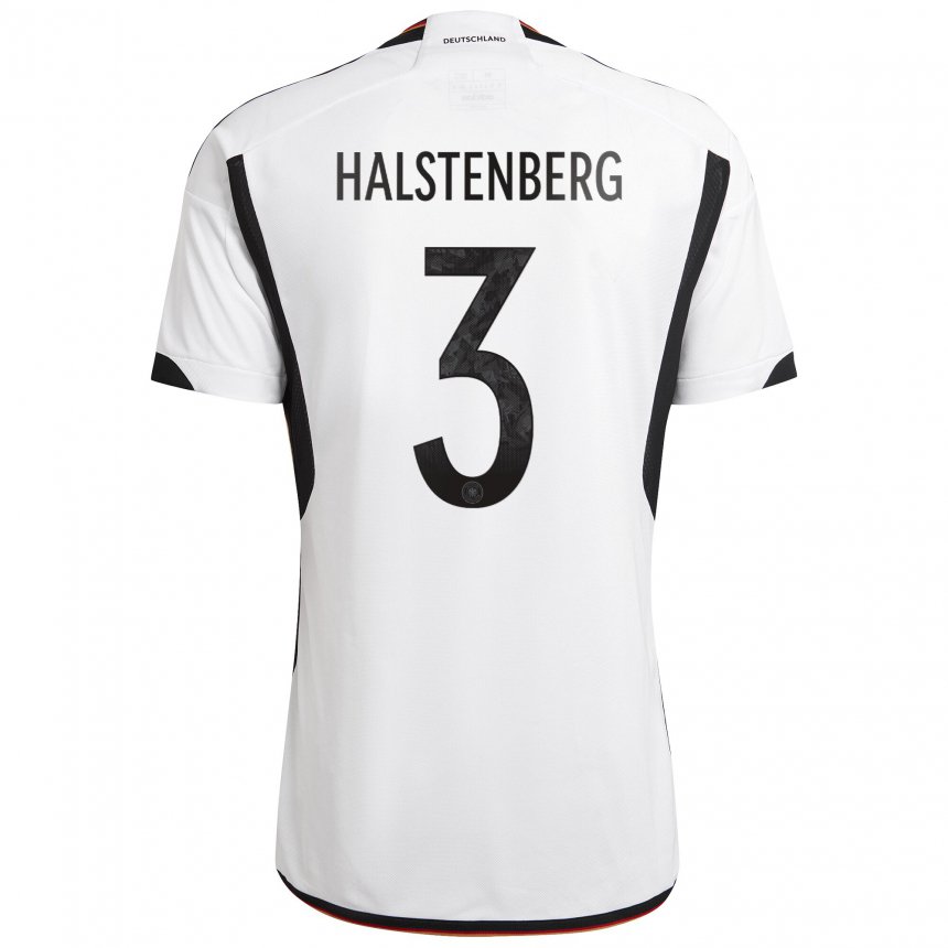 Herren Deutsche Marcel Halstenberg #3 Weiß Schwarz Heimtrikot Trikot 22-24 T-shirt Belgien