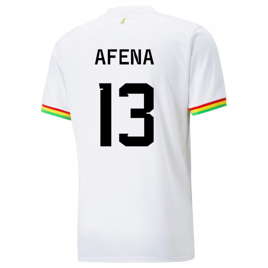 Herren Ghanaische Felix Afena-gyan #13 Weiß Heimtrikot Trikot 22-24 T-shirt Belgien