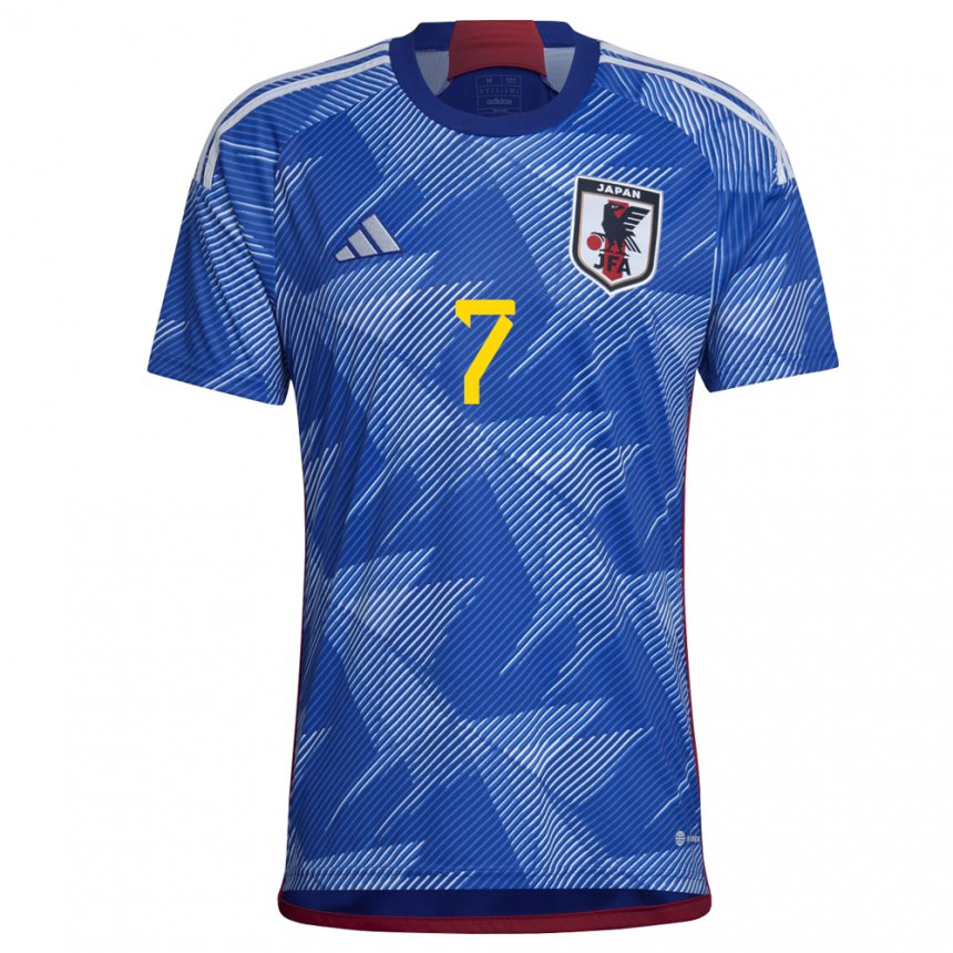 Herren Japanische Gaku Shibasaki #7 Königsblau Heimtrikot Trikot 22-24 T-shirt Belgien