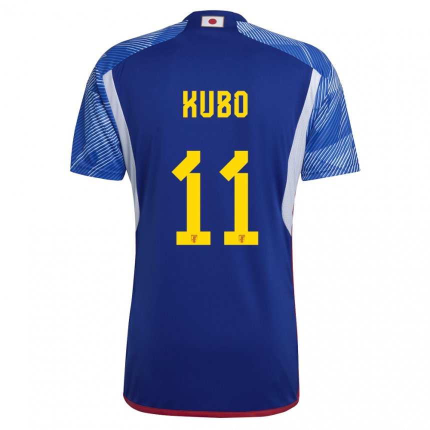 Herren Japanische Takefusa Kubo #11 Königsblau Heimtrikot Trikot 22-24 T-shirt Belgien