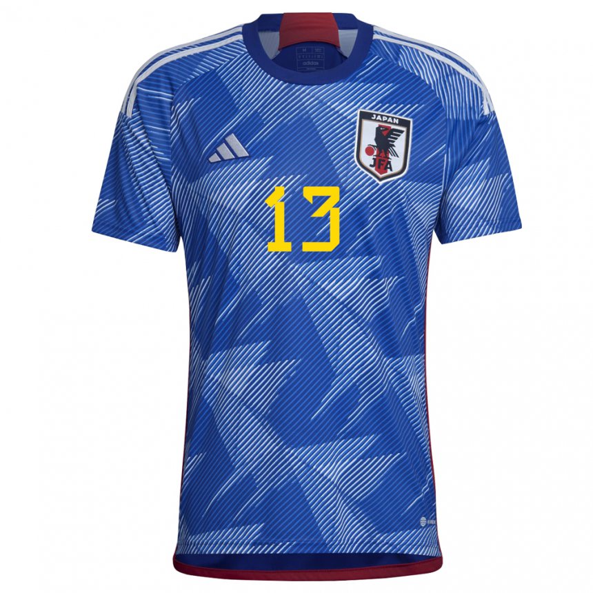 Herren Japanische Hidemasa Morita #13 Königsblau Heimtrikot Trikot 22-24 T-shirt Belgien