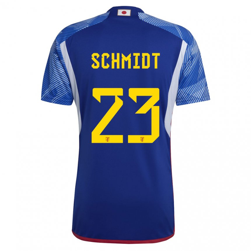 Homme Maillot Japon Daniel Schmidt #23 Bleu Royal Tenues Domicile 22-24 T-shirt Belgique