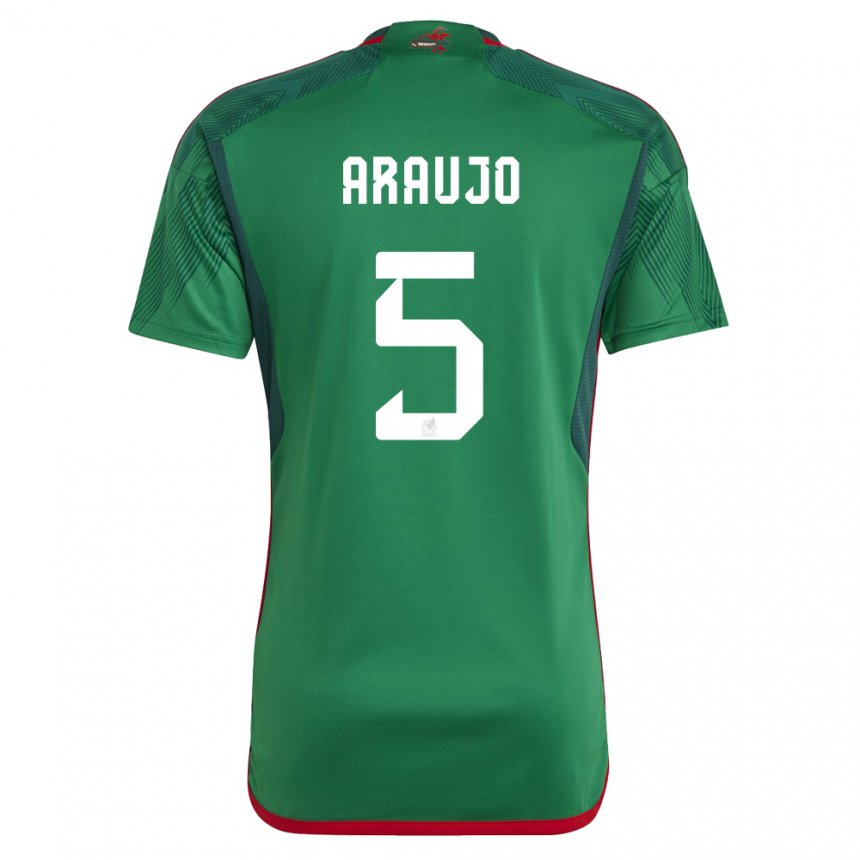 Herren Mexikanische Julian Araujo #5 Grün Heimtrikot Trikot 22-24 T-shirt Belgien