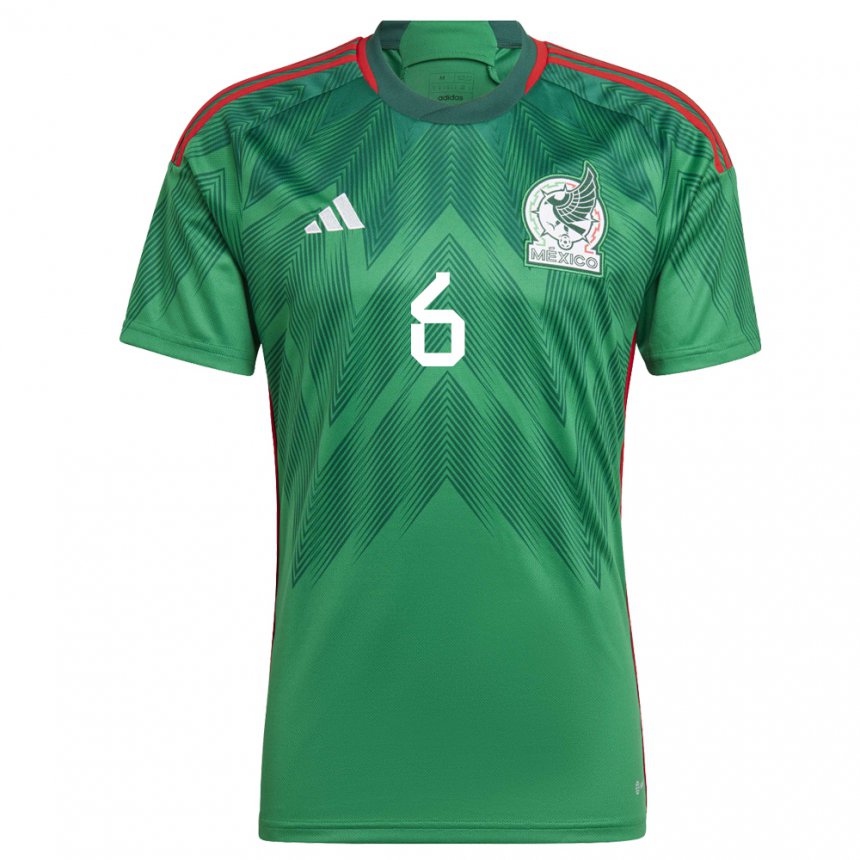 Herren Mexikanische Erick Sanchez #6 Grün Heimtrikot Trikot 22-24 T-shirt Belgien
