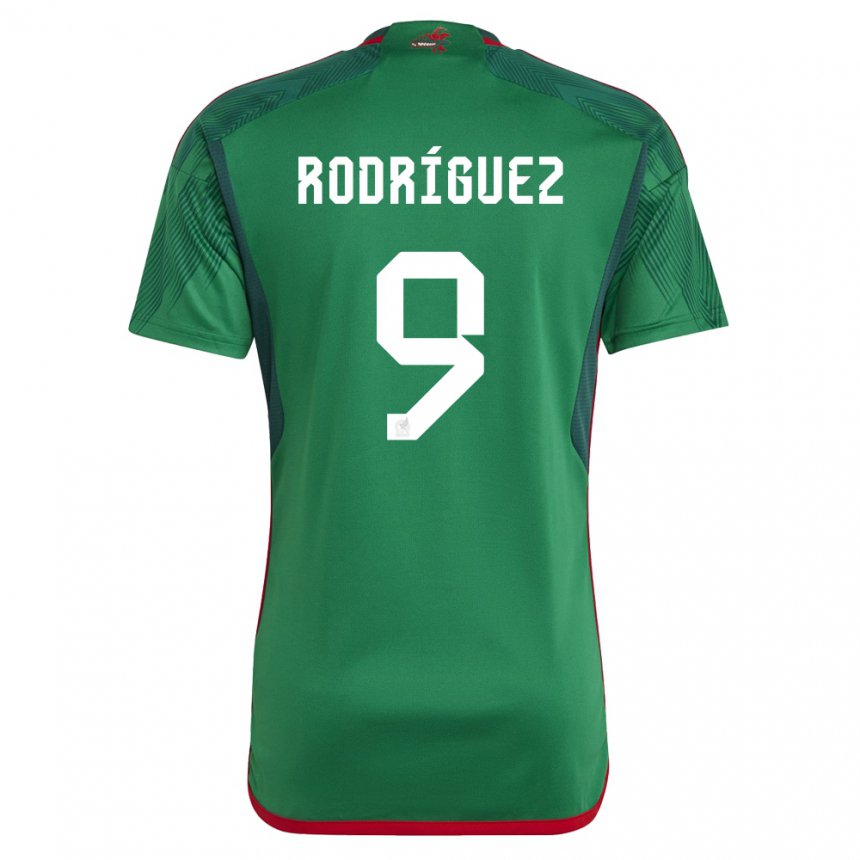 Herren Mexikanische Carlos Rodriguez #9 Grün Heimtrikot Trikot 22-24 T-shirt Belgien