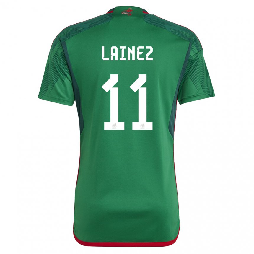 Herren Mexikanische Diego Lainez #11 Grün Heimtrikot Trikot 22-24 T-shirt Belgien