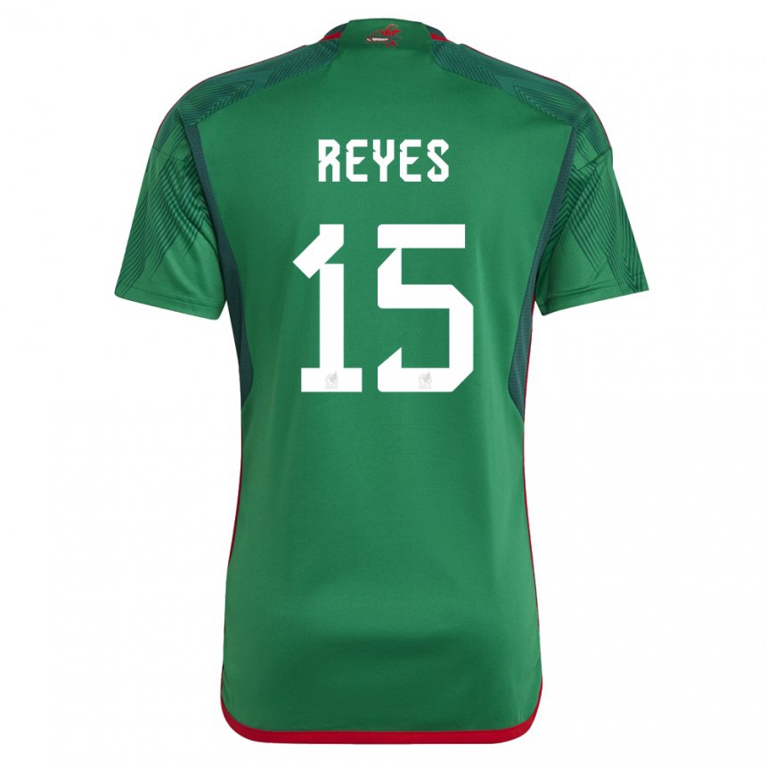 Herren Mexikanische Israel Reyes #15 Grün Heimtrikot Trikot 22-24 T-shirt Belgien