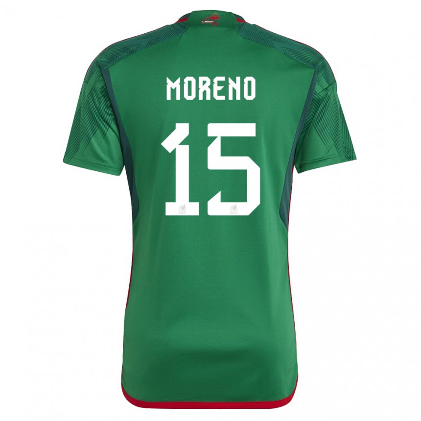 Herren Mexikanische Hector Moreno #15 Grün Heimtrikot Trikot 22-24 T-shirt Belgien