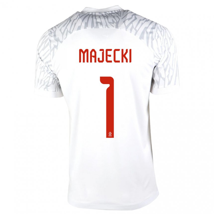 Herren Polnische Radoslaw Majecki #1 Weiß Heimtrikot Trikot 22-24 T-shirt Belgien
