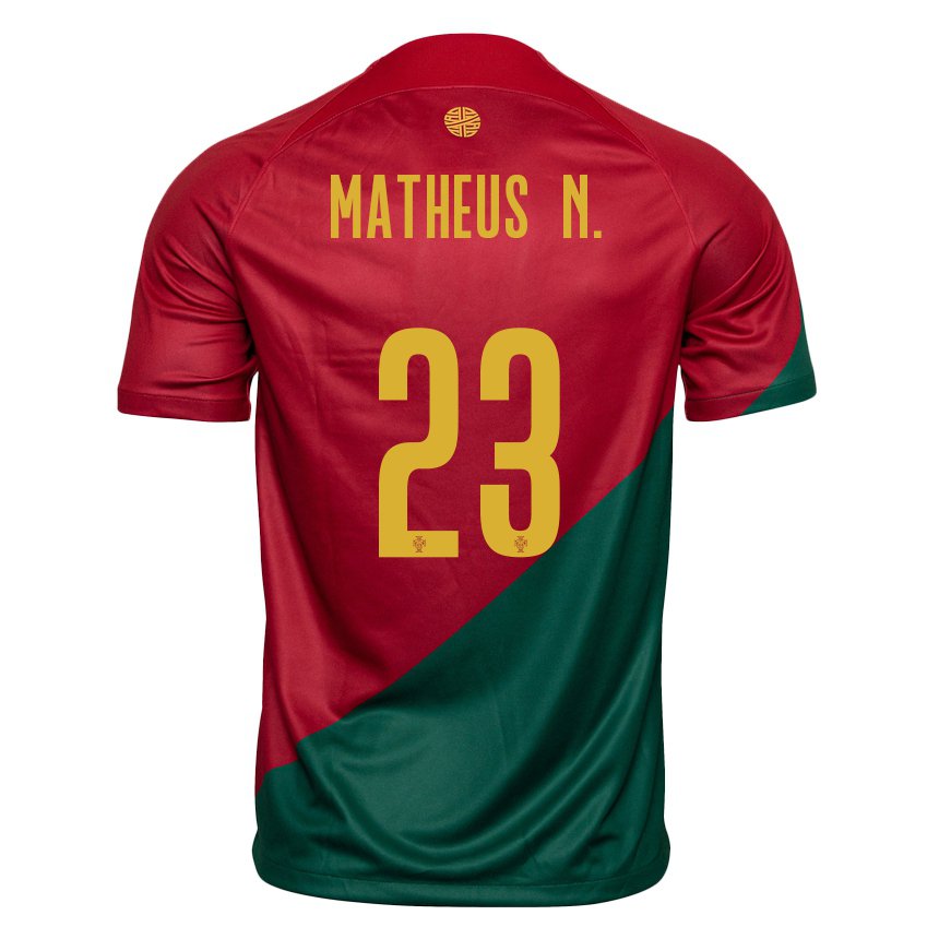Herren Portugiesische Matheus Nunes #23 Rot Grün Heimtrikot Trikot 22-24 T-shirt Belgien