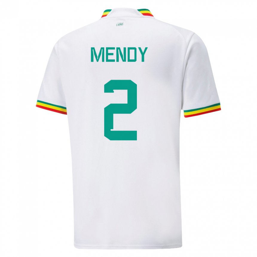 Heren Senegalees Formose Mendy #2 Wit Thuisshirt Thuistenue 22-24 T-shirt België