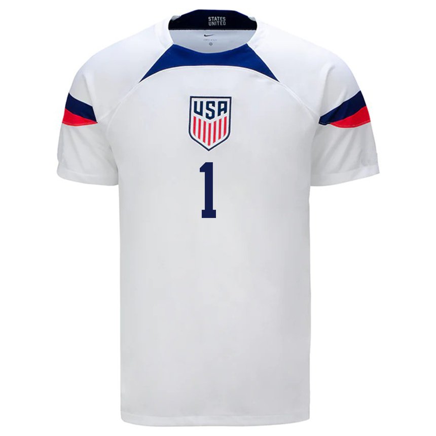 Herren Us-amerikanische Matt Turner #1 Weiß Heimtrikot Trikot 22-24 T-shirt Belgien