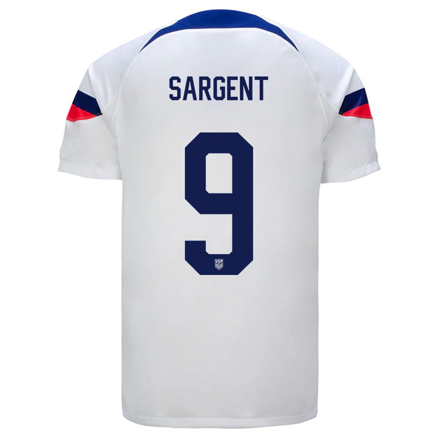 Herren Us-amerikanische Josh Sargent #9 Weiß Heimtrikot Trikot 22-24 T-shirt Belgien