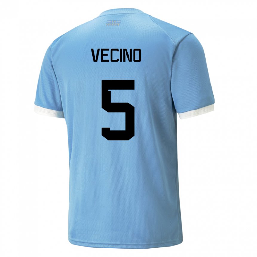 Herren Uruguayische Matias Vecino #5 Blau Heimtrikot Trikot 22-24 T-shirt Belgien