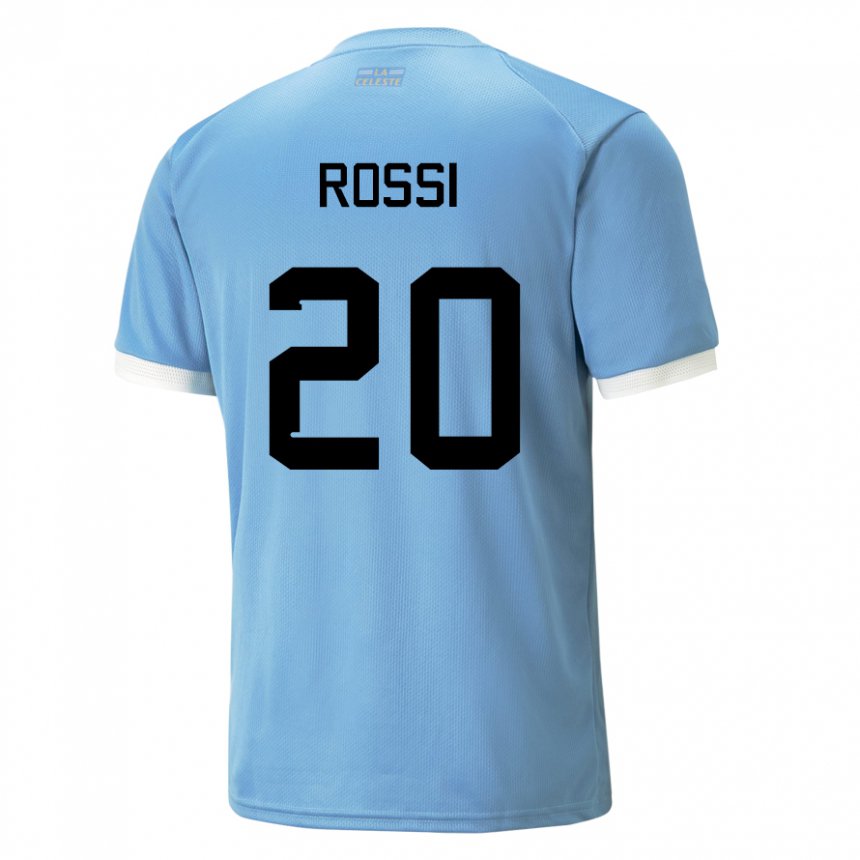 Herren Uruguayische Diego Rossi #20 Blau Heimtrikot Trikot 22-24 T-shirt Belgien