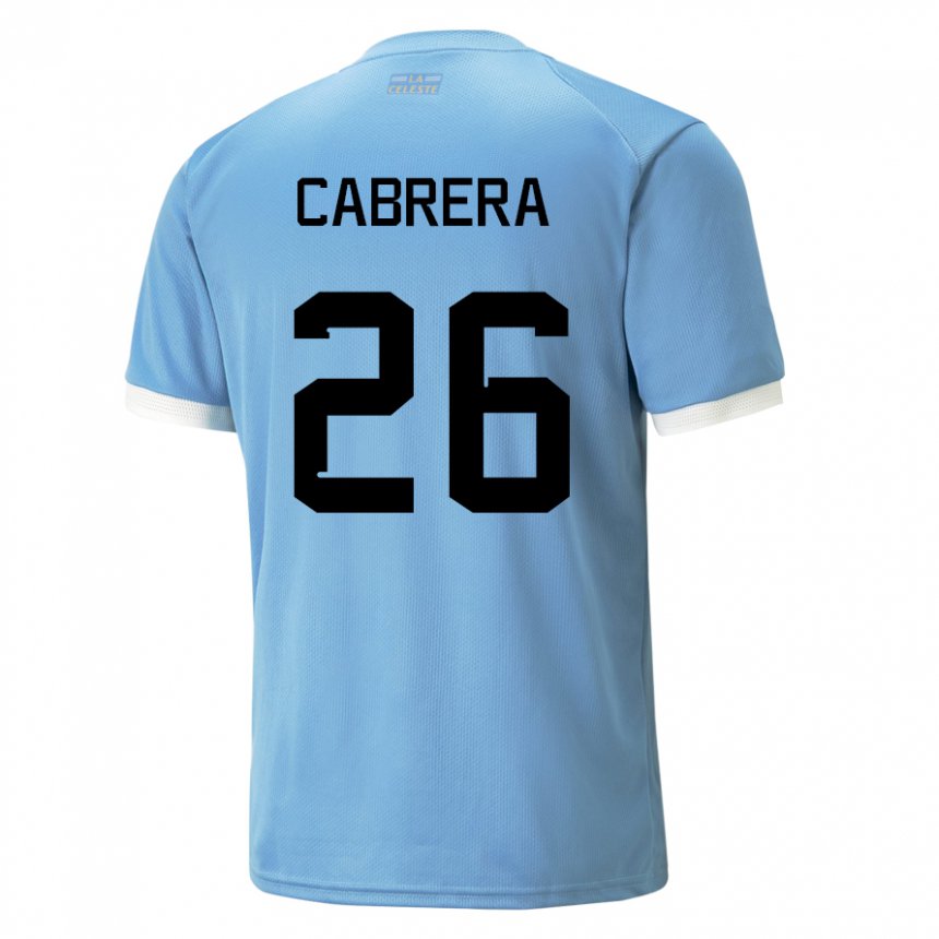 Heren Uruguayaans Leandro Cabrera #26 Blauw Thuisshirt Thuistenue 22-24 T-shirt België