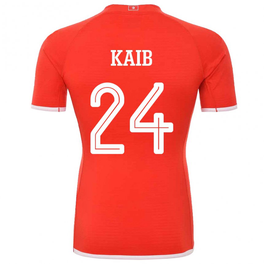 Herren Tunesische Rami Kaib #24 Rot Heimtrikot Trikot 22-24 T-shirt Belgien