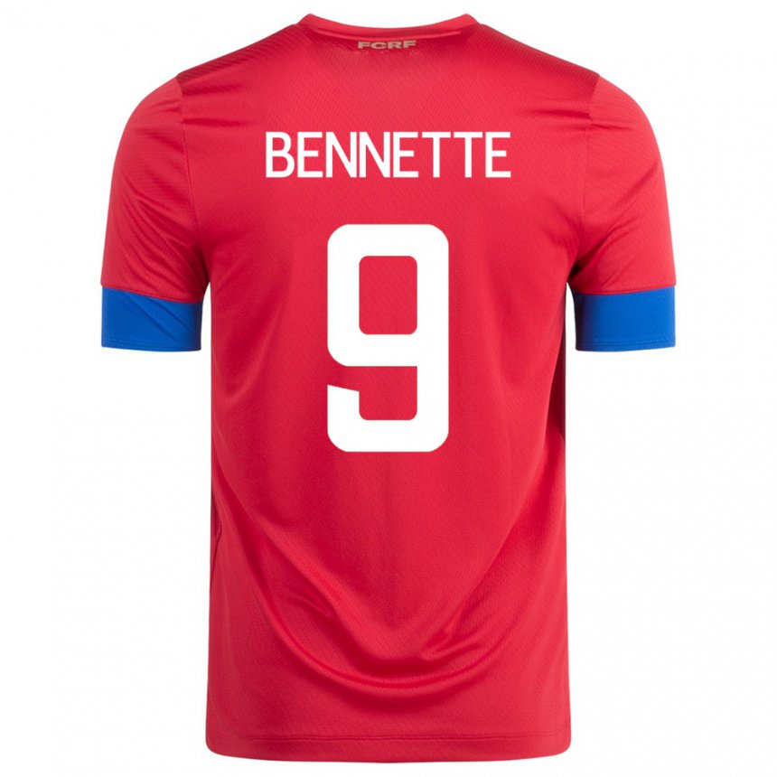 Herren Costa-ricanische Jewison Bennette #9 Rot Heimtrikot Trikot 22-24 T-shirt Belgien