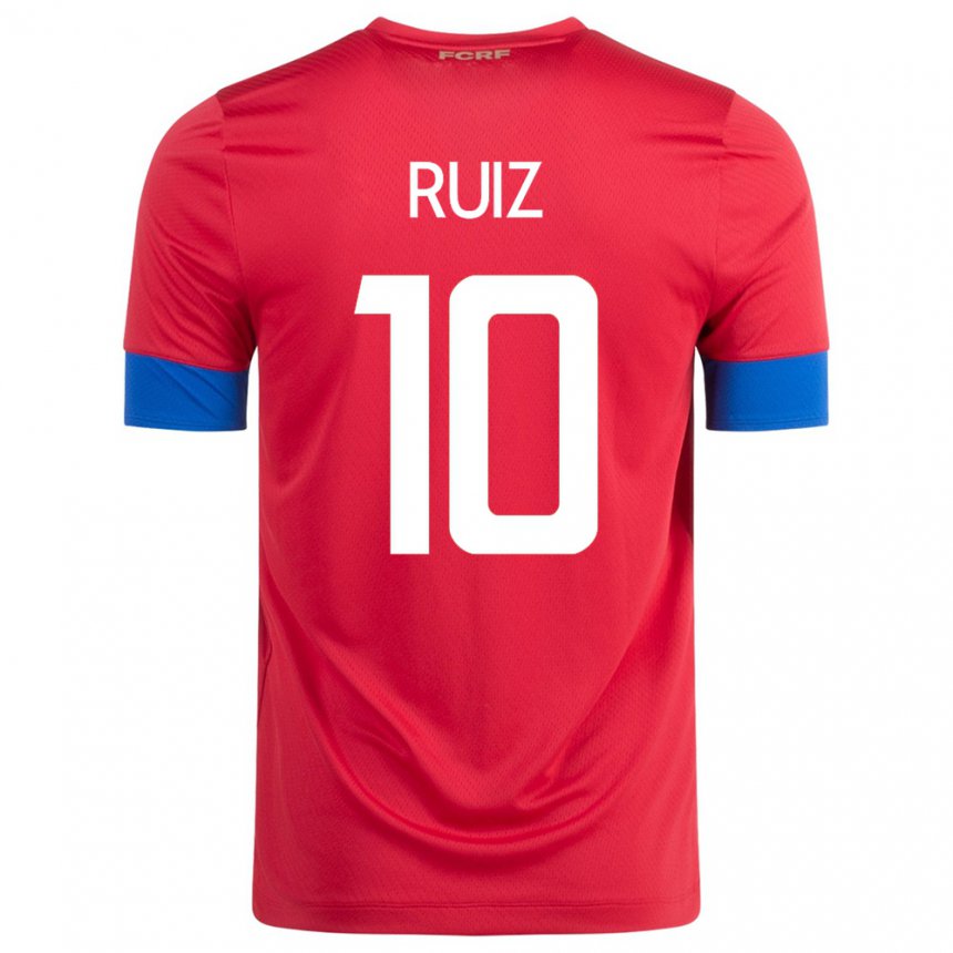 Herren Costa-ricanische Bryan Ruiz #10 Rot Heimtrikot Trikot 22-24 T-shirt Belgien
