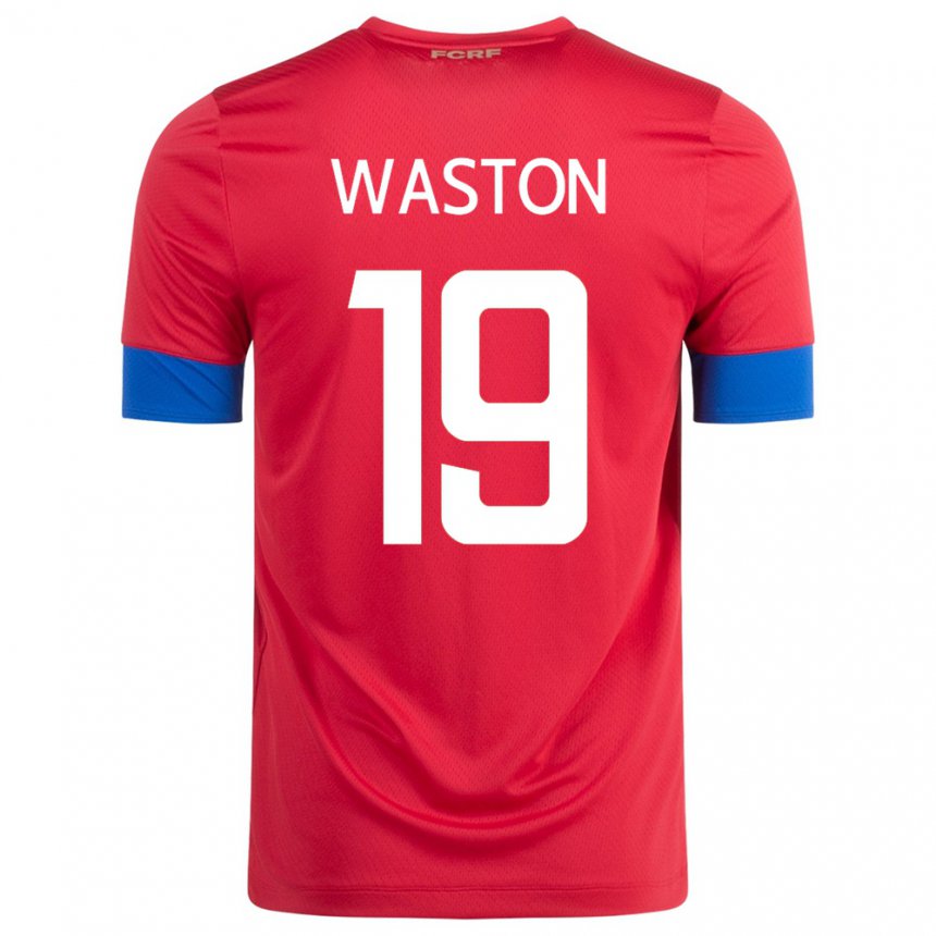 Homme Maillot Costa Rica Kendall Waston #19 Rouge Tenues Domicile 22-24 T-shirt Belgique