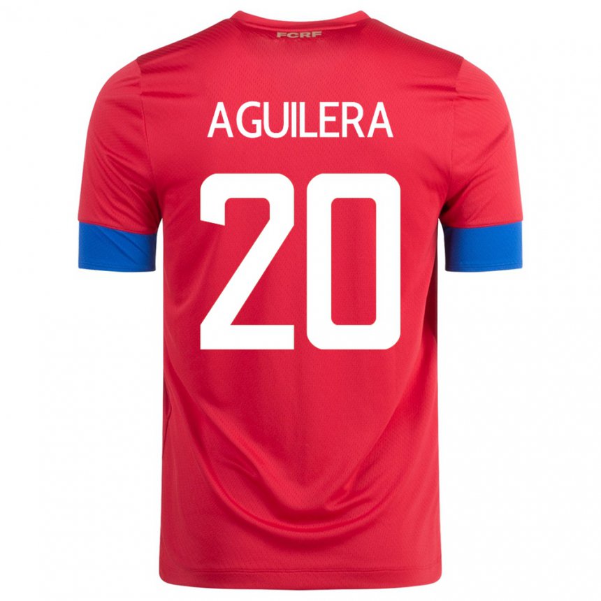 Herren Costa-ricanische Brandon Aguilera #20 Rot Heimtrikot Trikot 22-24 T-shirt Belgien