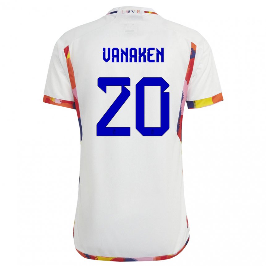 Herren Belgische Hans Vanaken #20 Weiß Auswärtstrikot Trikot 22-24 T-shirt Belgien