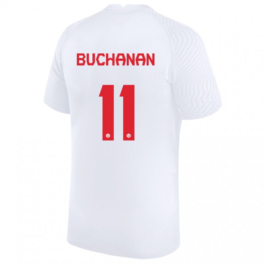 Herren Kanadische Tajon Buchanan #11 Weiß Auswärtstrikot Trikot 22-24 T-shirt Belgien
