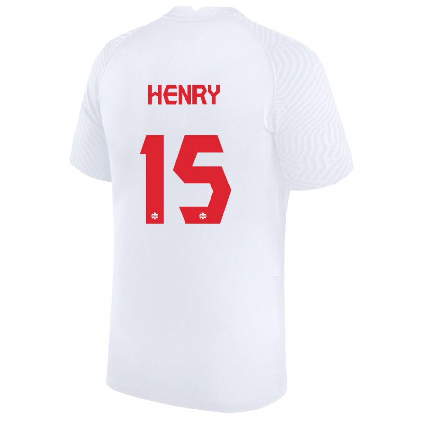 Herren Kanadische Doneil Henry #15 Weiß Auswärtstrikot Trikot 22-24 T-shirt Belgien