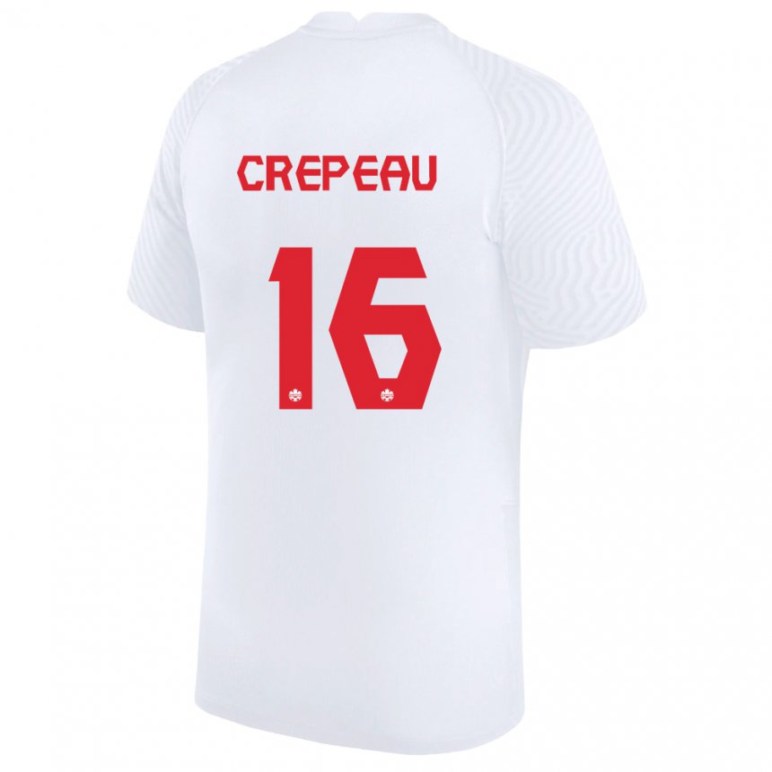 Herren Kanadische Maxime Crepeau #16 Weiß Auswärtstrikot Trikot 22-24 T-shirt Belgien