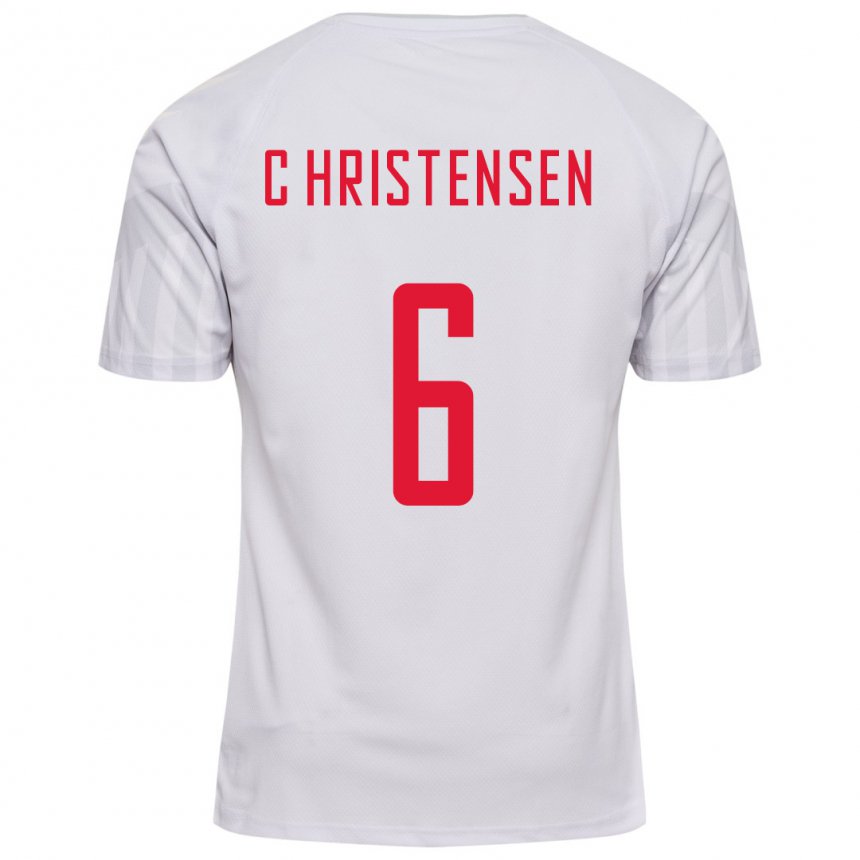 Herren Dänische Andreas Christensen #6 Weiß Auswärtstrikot Trikot 22-24 T-shirt Belgien