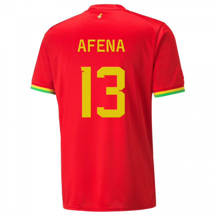 Herren Ghanaische Felix Afena-gyan #13 Rot Auswärtstrikot Trikot 22-24 T-shirt Belgien