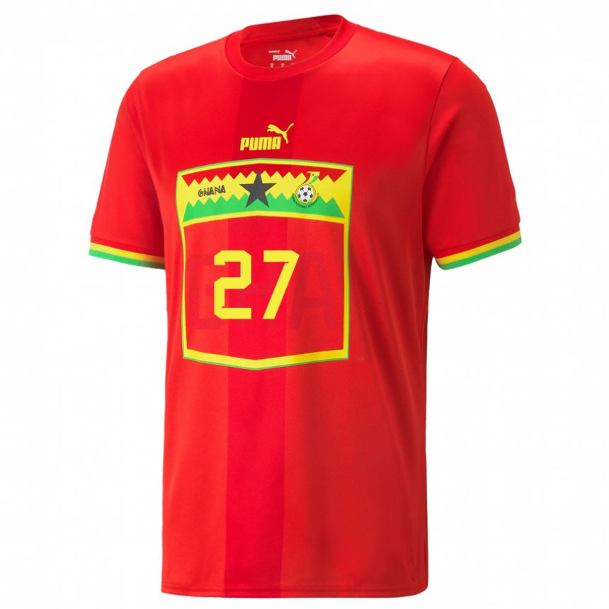 Herren Ghanaische Antoine Semenyo #27 Rot Auswärtstrikot Trikot 22-24 T-shirt Belgien