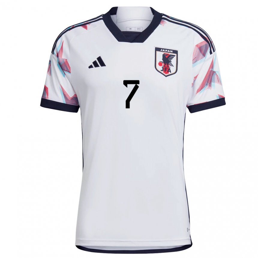 Herren Japanische Gaku Shibasaki #7 Weiß Auswärtstrikot Trikot 22-24 T-shirt Belgien