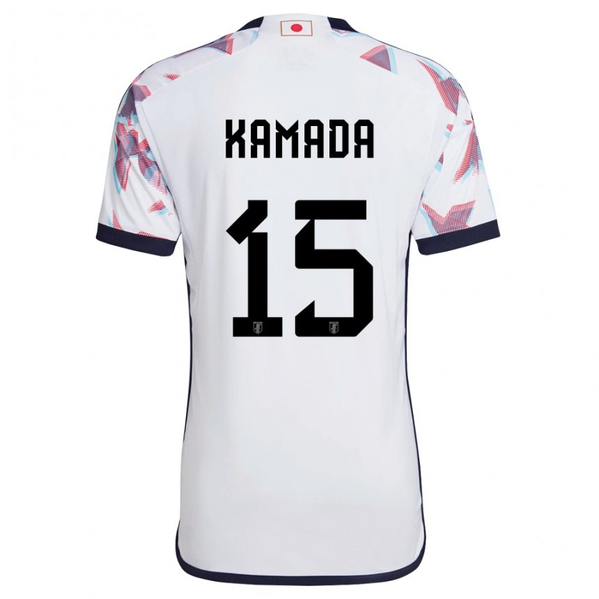 Heren Japans Daichi Kamada #15 Wit Uitshirt Uittenue 22-24 T-shirt België