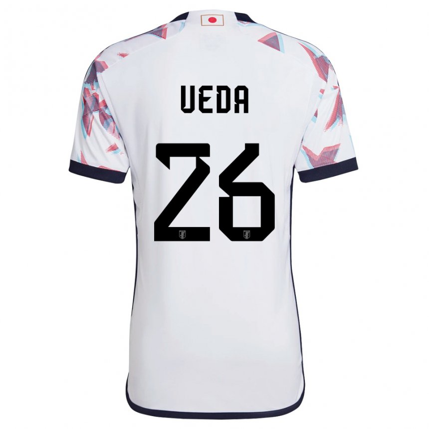 Herren Japanische Ayase Ueda #26 Weiß Auswärtstrikot Trikot 22-24 T-shirt Belgien