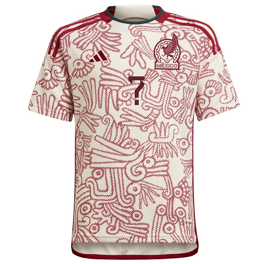 Herren Mexikanische Ihren Namen #0 Wunder Weiß Rot Auswärtstrikot Trikot 22-24 T-shirt Belgien