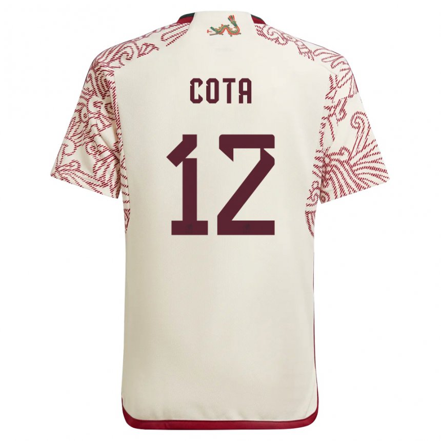 Herren Mexikanische Rodolfo Cota #12 Wunder Weiß Rot Auswärtstrikot Trikot 22-24 T-shirt Belgien
