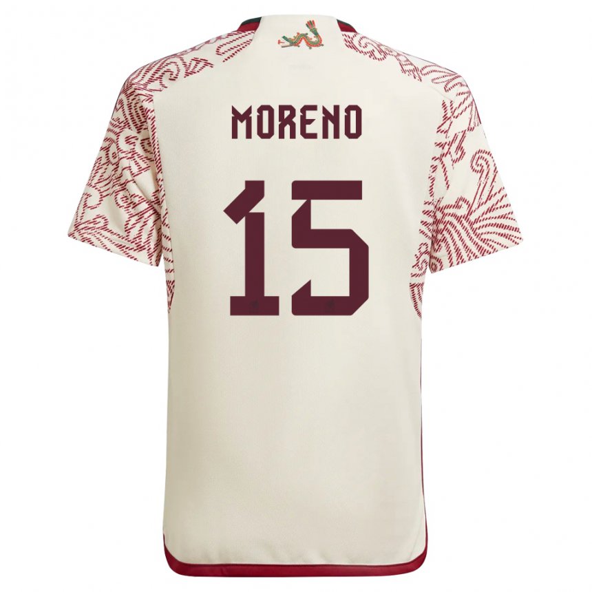 Herren Mexikanische Hector Moreno #15 Wunder Weiß Rot Auswärtstrikot Trikot 22-24 T-shirt Belgien