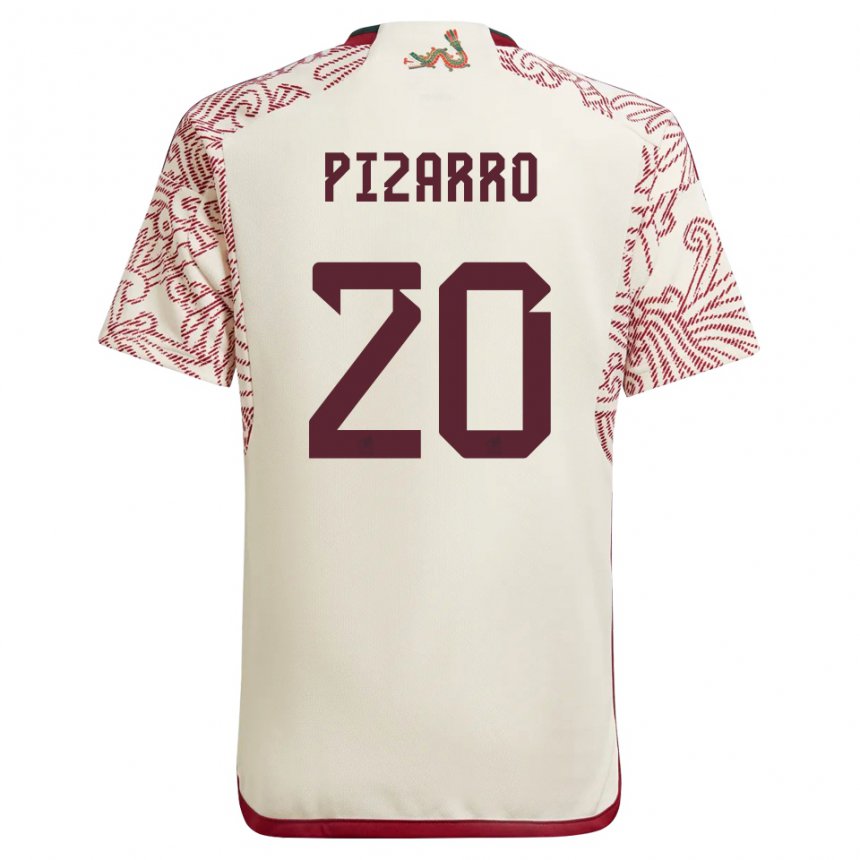 Herren Mexikanische Rodolfo Pizarro #20 Wunder Weiß Rot Auswärtstrikot Trikot 22-24 T-shirt Belgien
