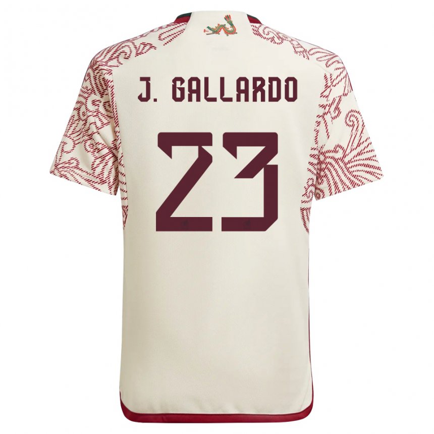 Herren Mexikanische Jesus Gallardo #23 Wunder Weiß Rot Auswärtstrikot Trikot 22-24 T-shirt Belgien