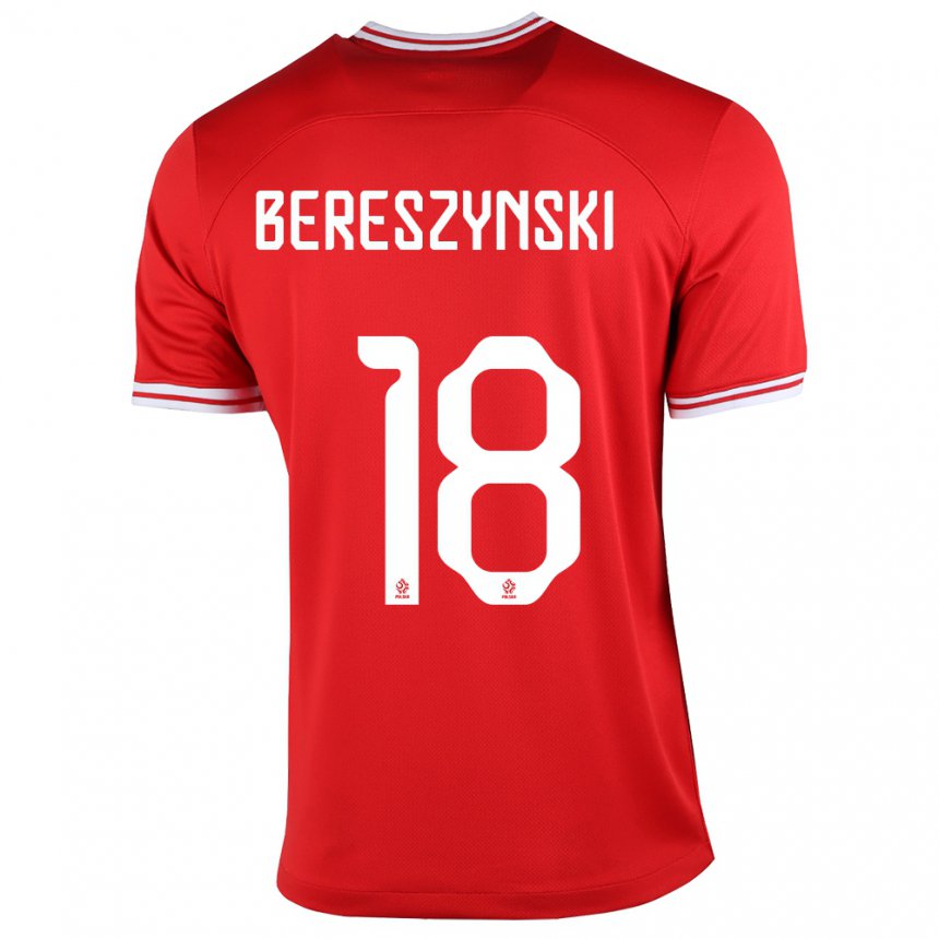 Herren Polnische Bartosz Bereszynski #18 Rot Auswärtstrikot Trikot 22-24 T-shirt Belgien