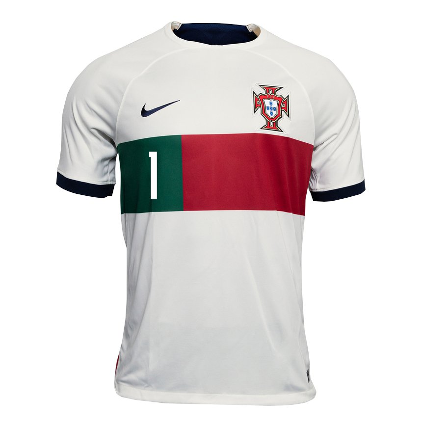 Herren Portugiesische Rui Patricio #1 Weiß Auswärtstrikot Trikot 22-24 T-shirt Belgien