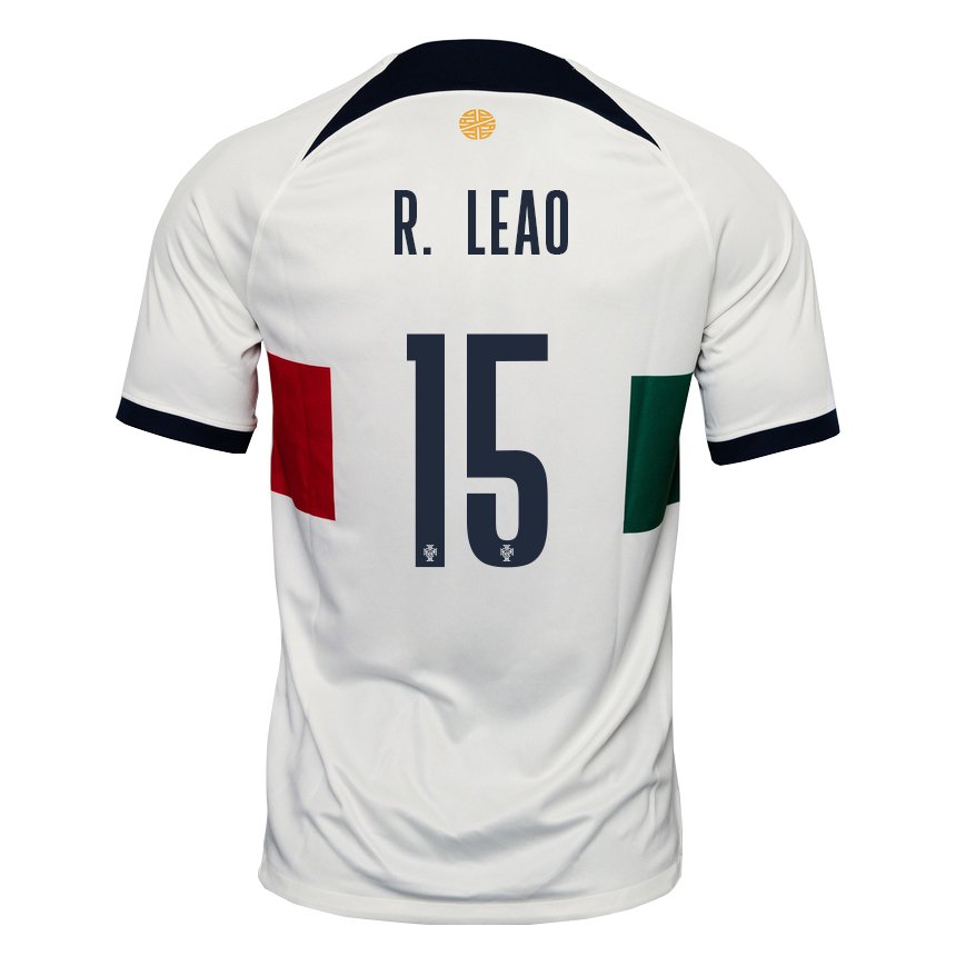 Herren Portugiesische Rafael Leao #15 Weiß Auswärtstrikot Trikot 22-24 T-shirt Belgien