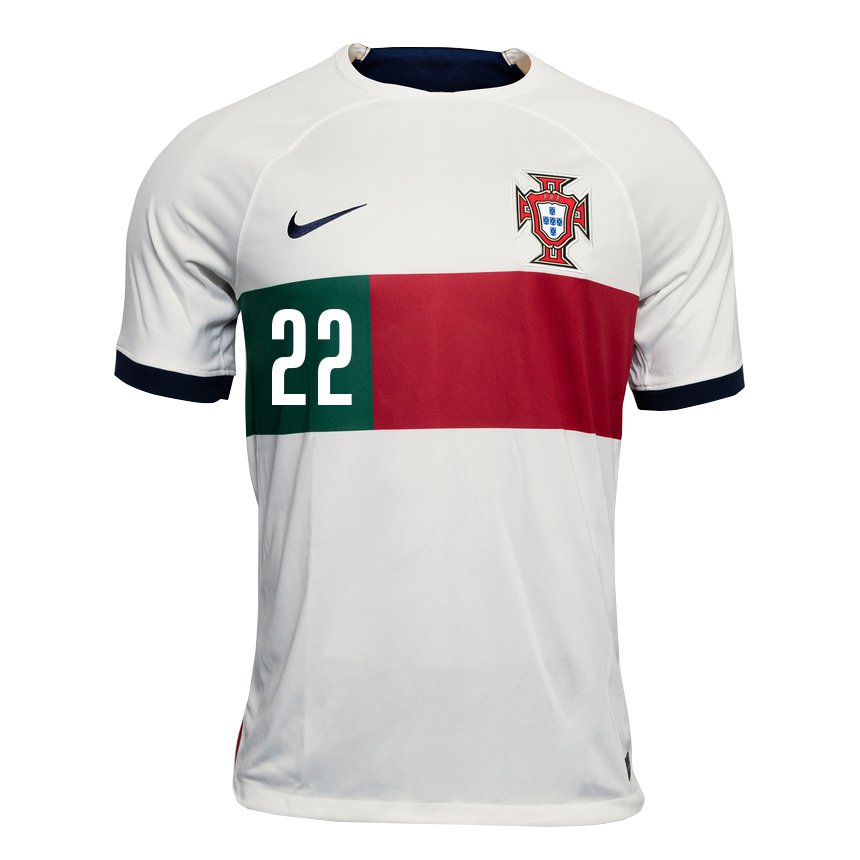 Herren Portugiesische Diogo Costa #22 Weiß Auswärtstrikot Trikot 22-24 T-shirt Belgien
