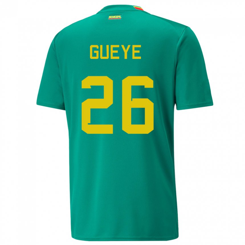Herren Senegalesische Pape Gueye #26 Grün Auswärtstrikot Trikot 22-24 T-shirt Belgien