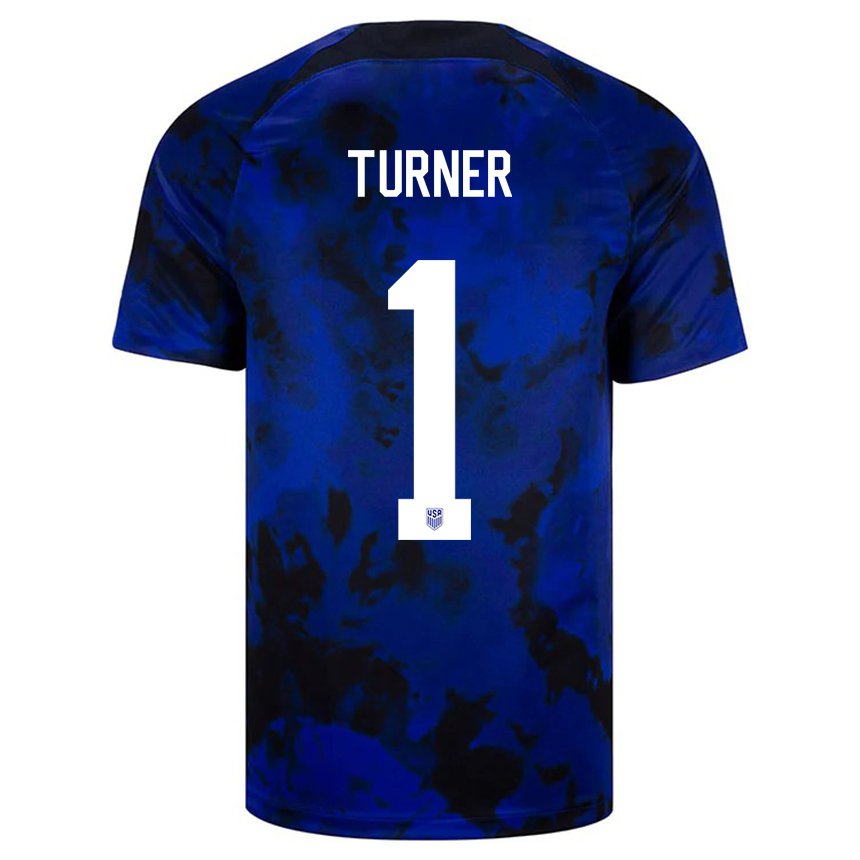 Herren Us-amerikanische Matt Turner #1 Königsblau Auswärtstrikot Trikot 22-24 T-shirt Belgien