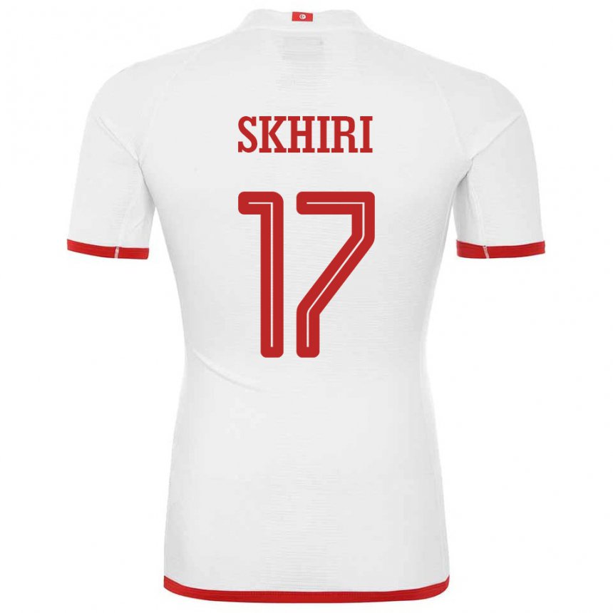 Herren Tunesische Ellyes Skhiri #17 Weiß Auswärtstrikot Trikot 22-24 T-shirt Belgien