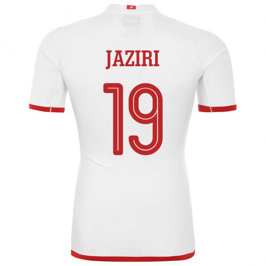 Herren Tunesische Seifeddin Jaziri #19 Weiß Auswärtstrikot Trikot 22-24 T-shirt Belgien