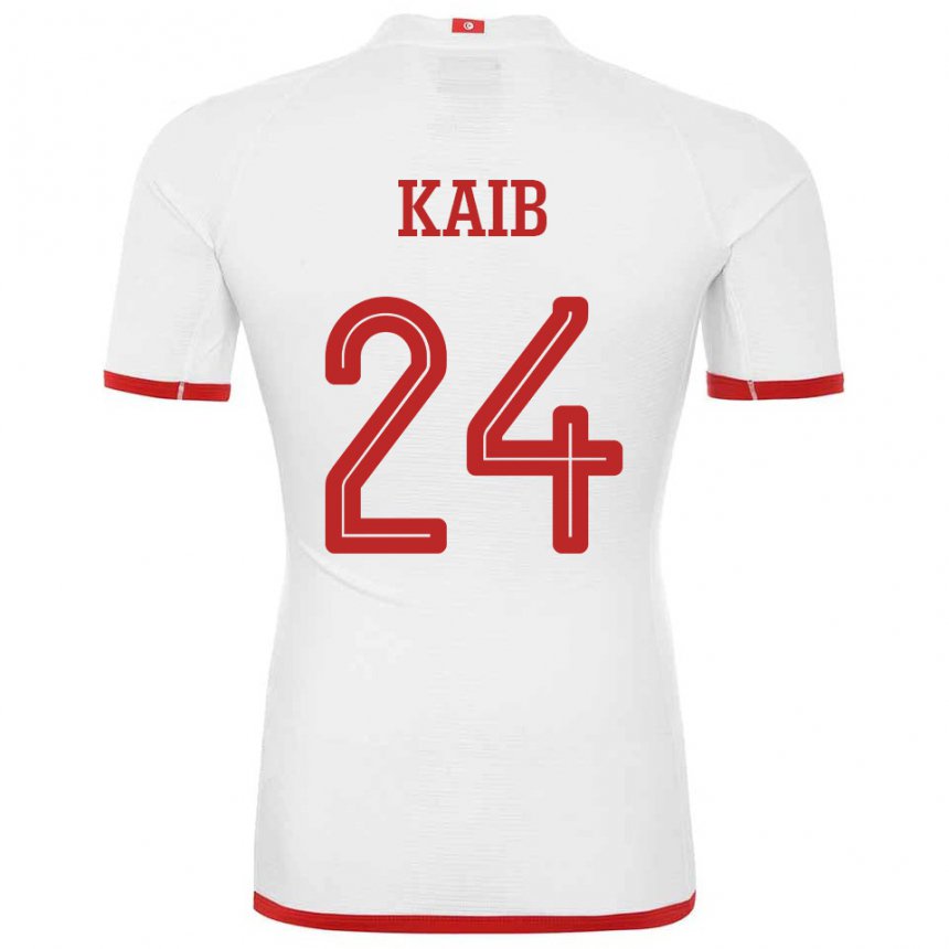 Herren Tunesische Rami Kaib #24 Weiß Auswärtstrikot Trikot 22-24 T-shirt Belgien