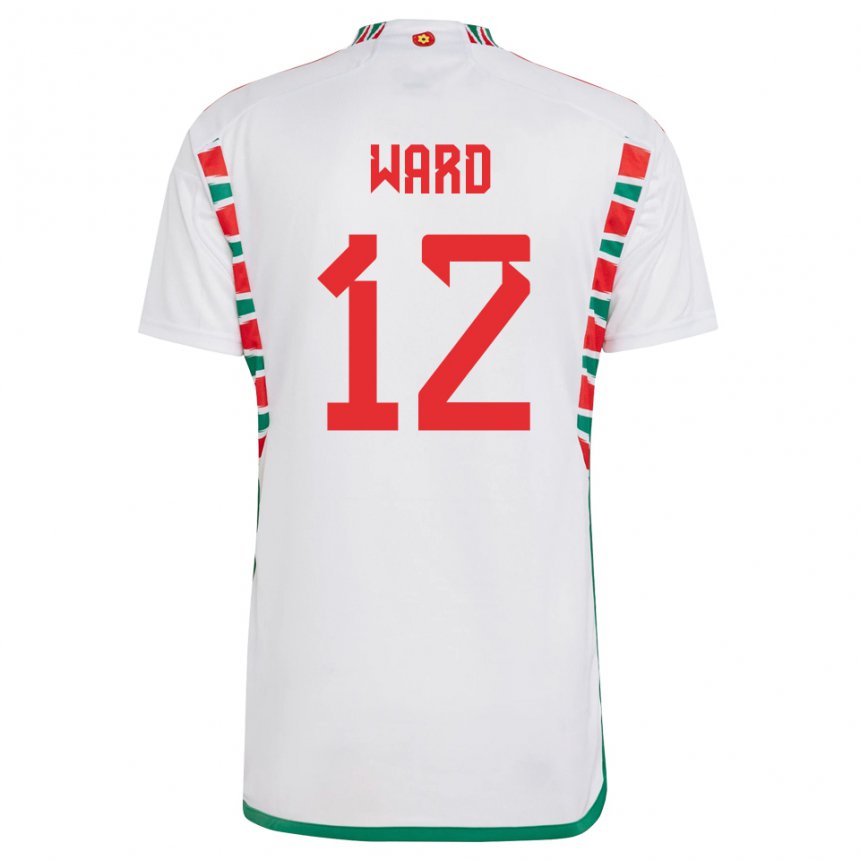 Herren Walisische Danny Ward #12 Weiß Auswärtstrikot Trikot 22-24 T-shirt Belgien